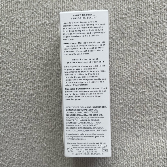 HERBIVORE BOTANICALS Lapis Blue Tansy Face Oil Full Size - Picture 9 of 11